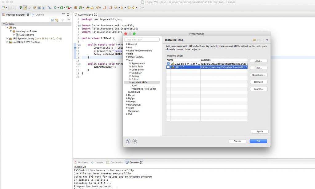 Eclipse und leJOS – Programming and Fun